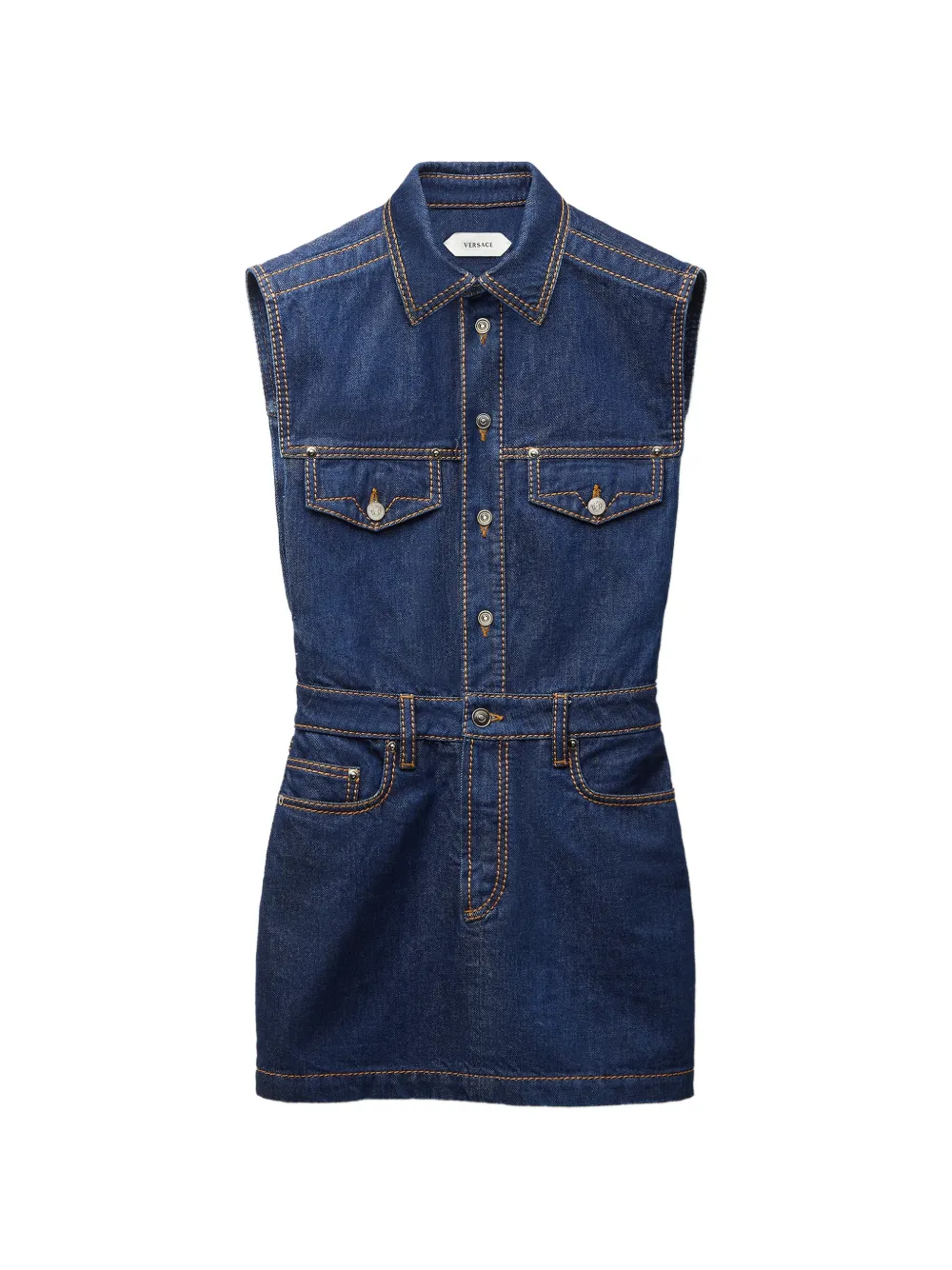 Versace Klassisches Jeans-Minikleid - Blau
