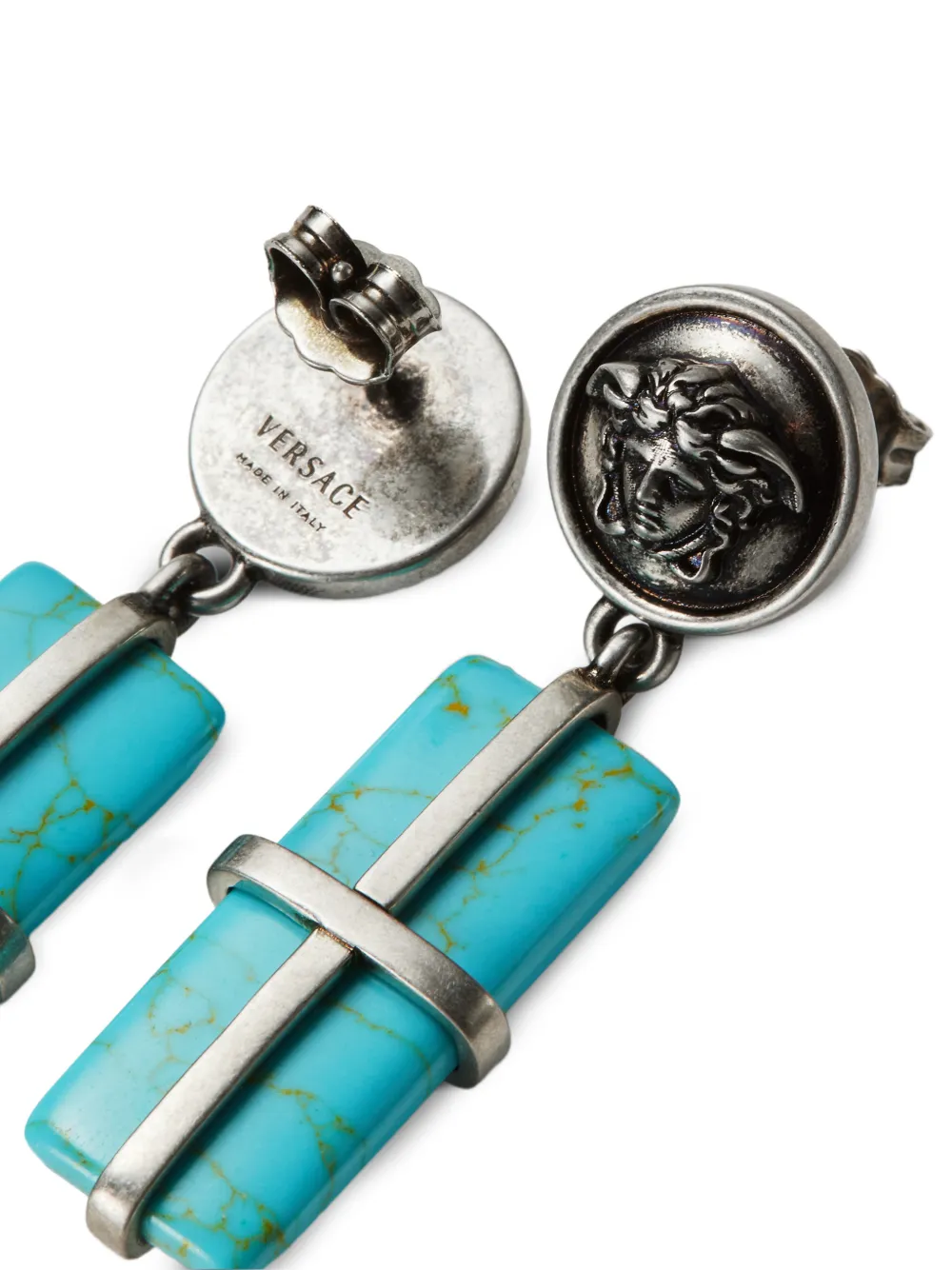  Versace Pendientes Aura - Plateado 