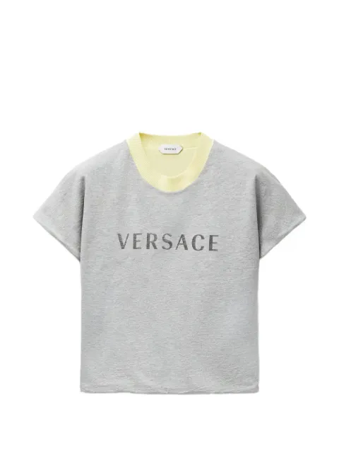 Versace camiseta con efecto a capas y logo