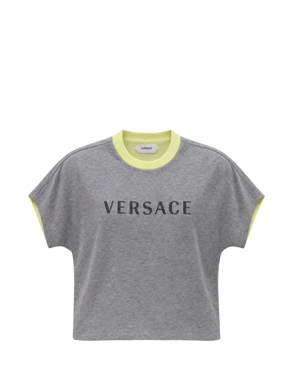 Versace logo-print layered-effect T-shirt - Grau