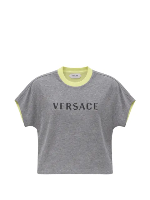 Versace printed stretch cotton-jersey T-shirt