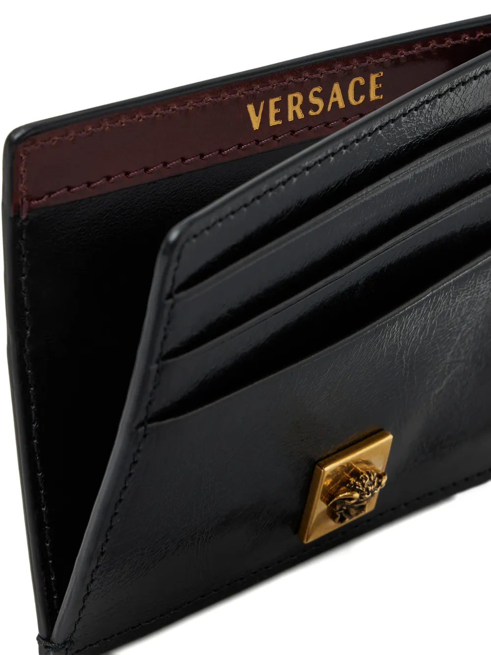 Versace Pasjeshouder met Medusa-plakkaat Zwart