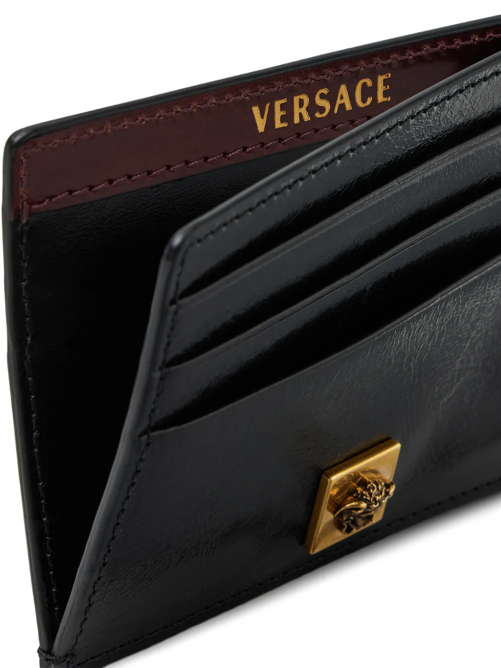 Versace Medusa-plaque Card Holder | Black | FARFETCH