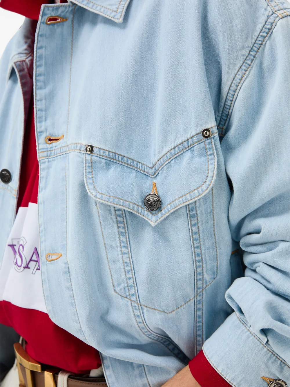 Versace Jack met elastische taille Blauw