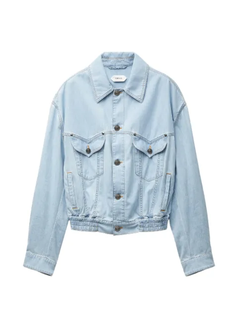 Versace elasticated-waist denim jacket