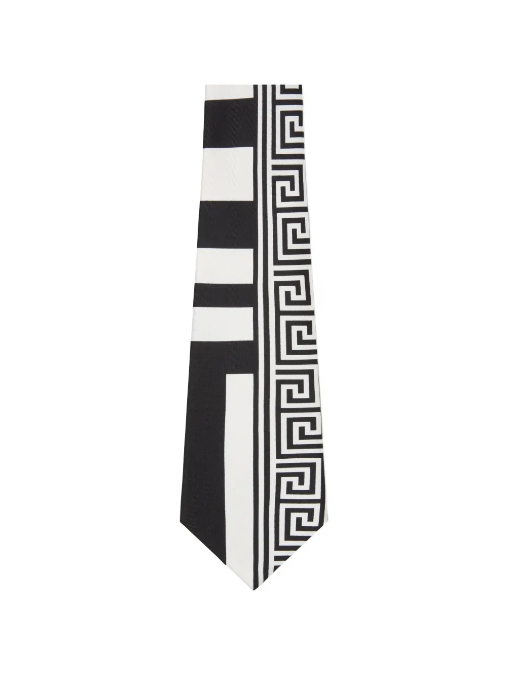 Versace printed silk twill tie - Nero
