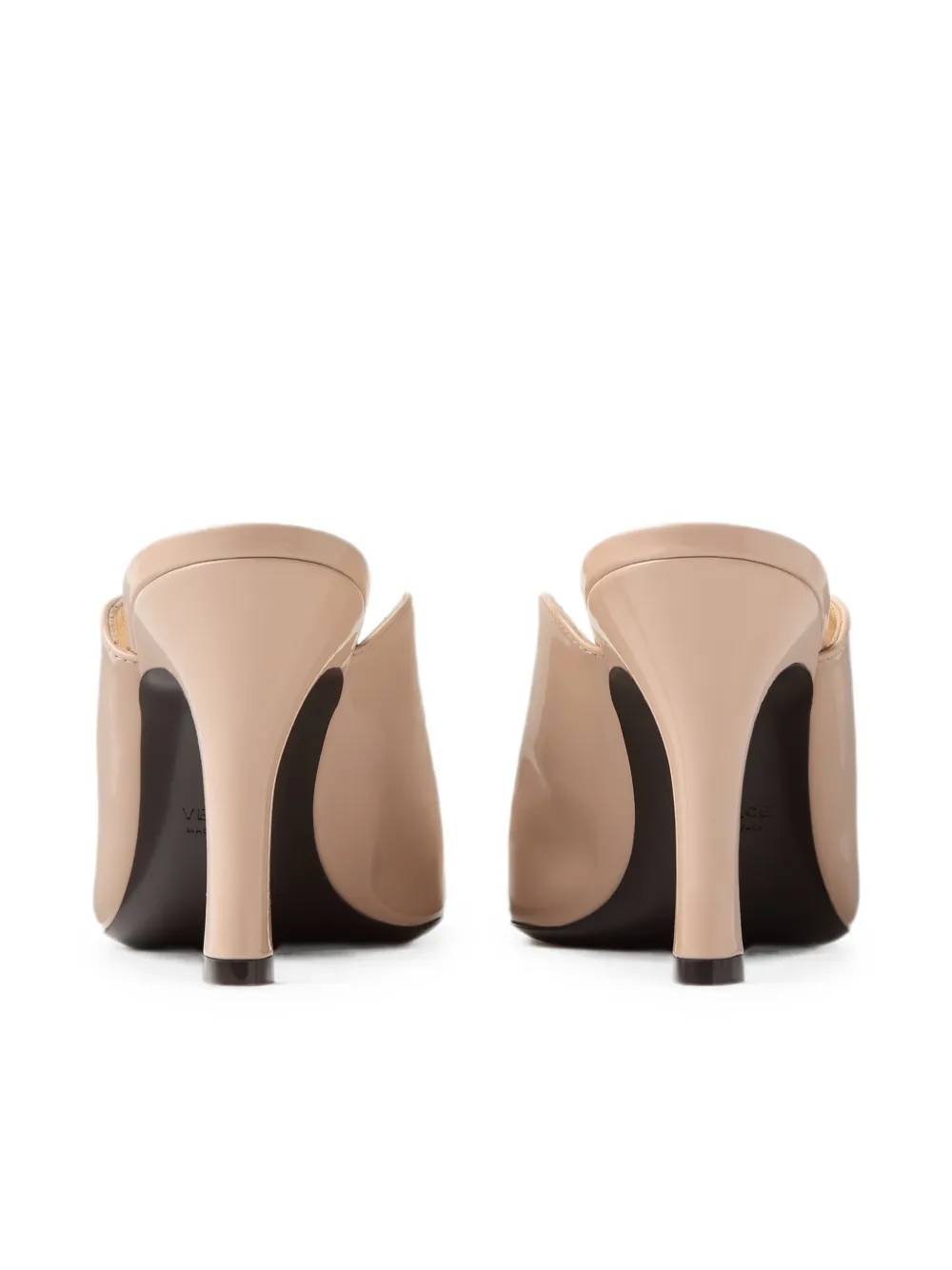 Versace Marisa patent mules 90 mm Beige