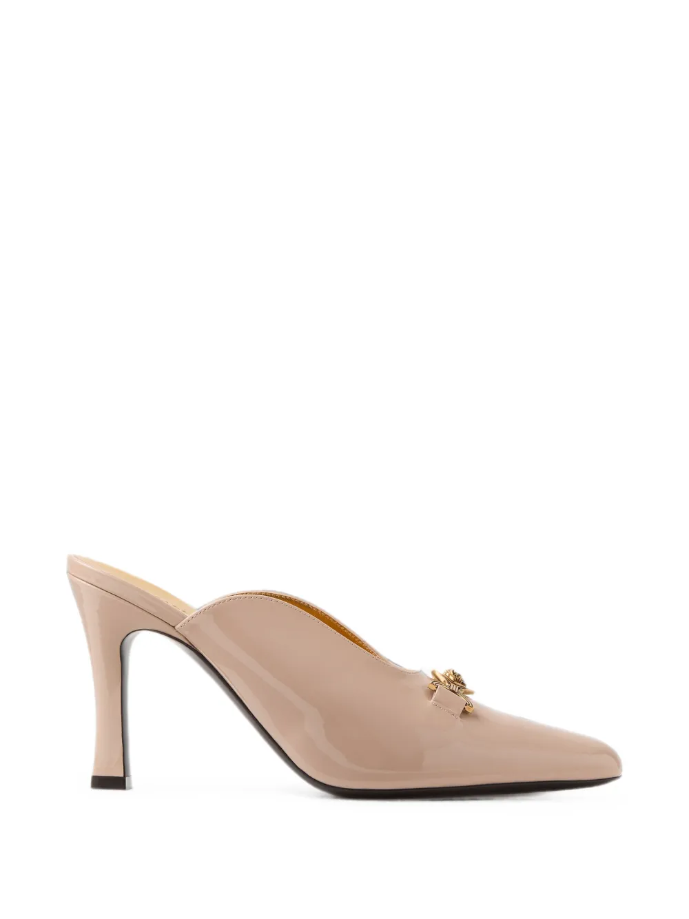 Versace Marisa patent mules 90 mm - Nude