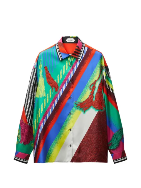Versace printed silk twill shirt