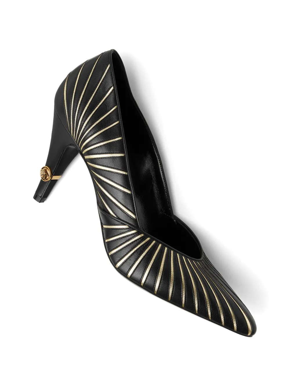 Versace Gianni nappa leren pumps 90 mm Zwart