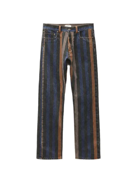 Versace striped straight jeans