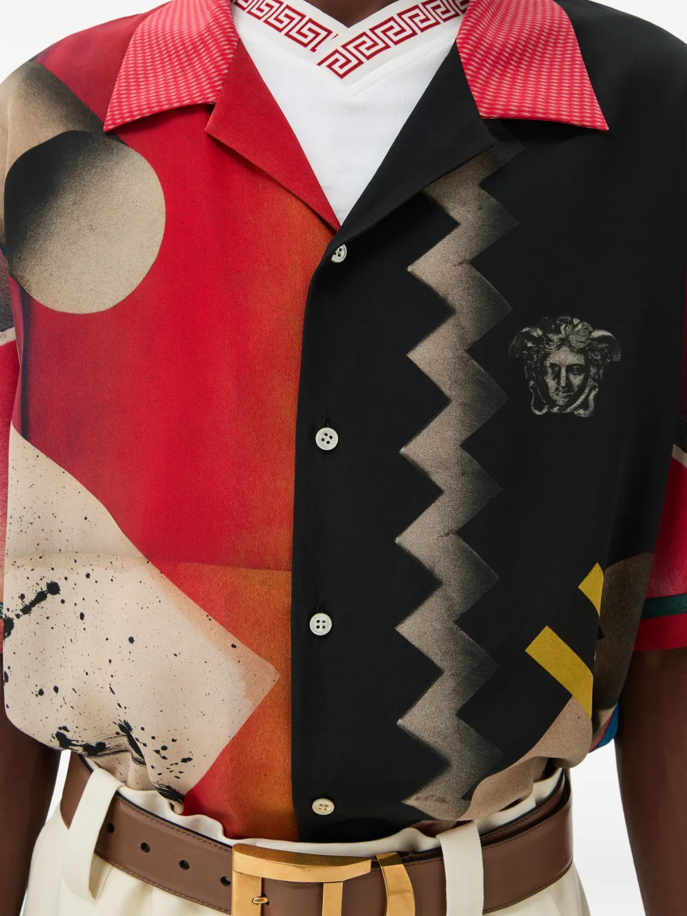 Versace Overhemd met grafische Medusa-print Rood