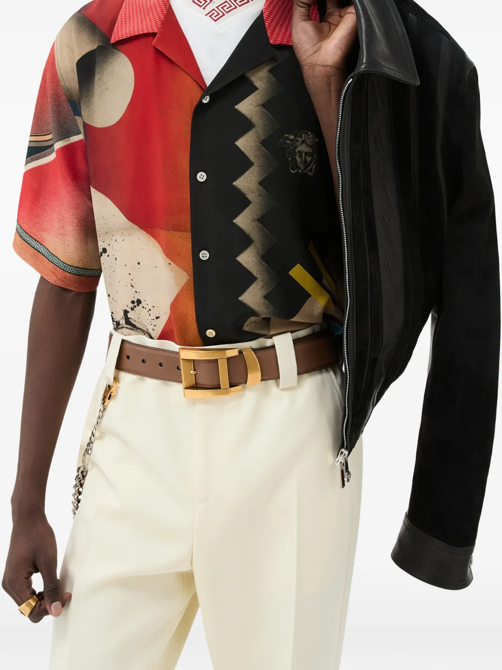 Versace Overhemd met grafische Medusa-print Rood