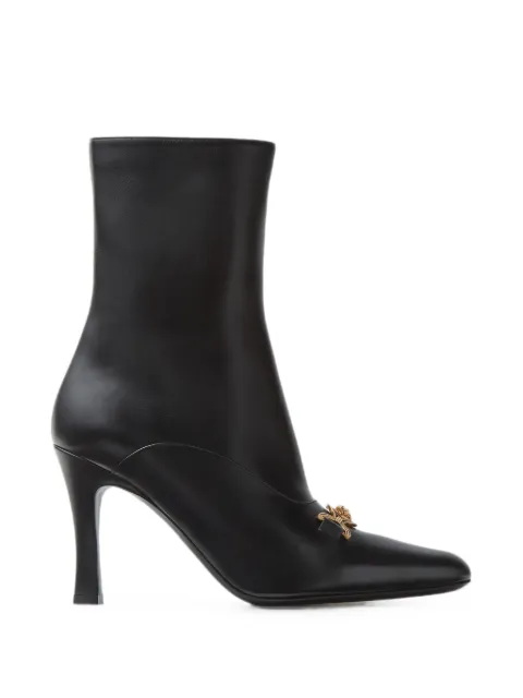 Versace Medusa-plaque leather ankle boots