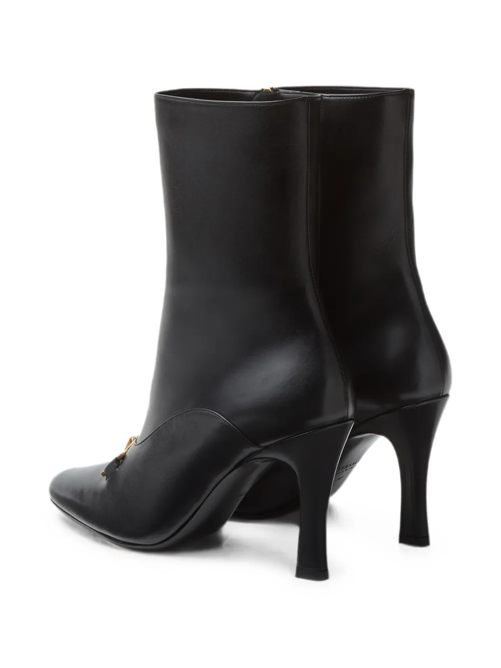 Versace Medusa-plaque leather ankle boots Zwart