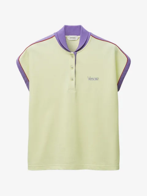 Versace Poloshirt mit gesticktem Logo