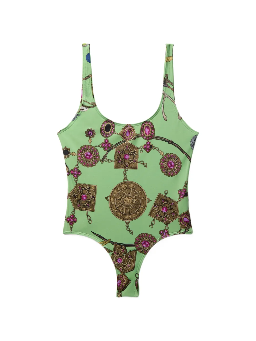 Versace printed one-piece swimsuit - Verde