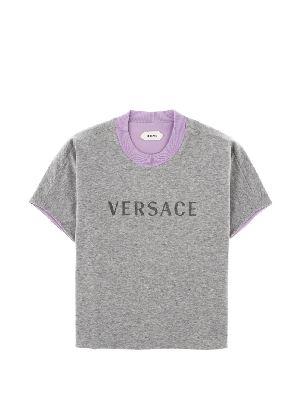 Versace T-shirt met logoprint Grijs