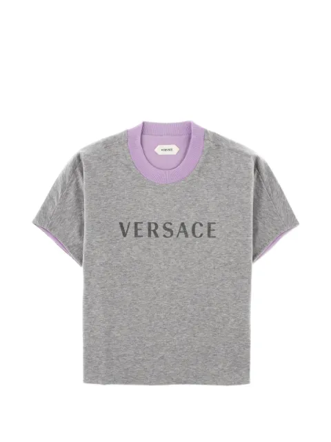 Versace printed stretch cotton-jersey T-shirt