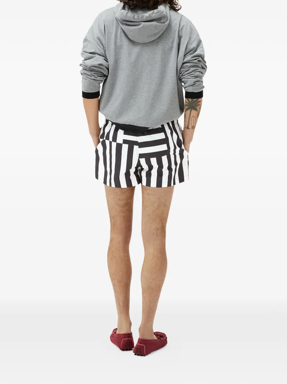 Versace Zwembroek met print Zwart