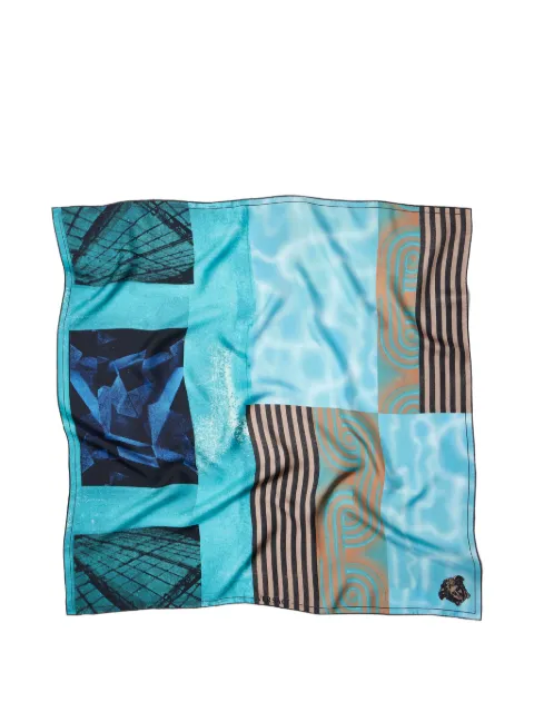 Versace printed silk twill scarf 90 cm