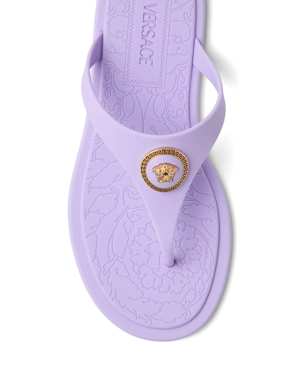 Versace Alia rubberen platte sandalen Paars