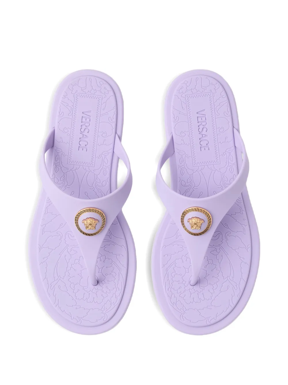 Versace Alia rubberen platte sandalen Paars