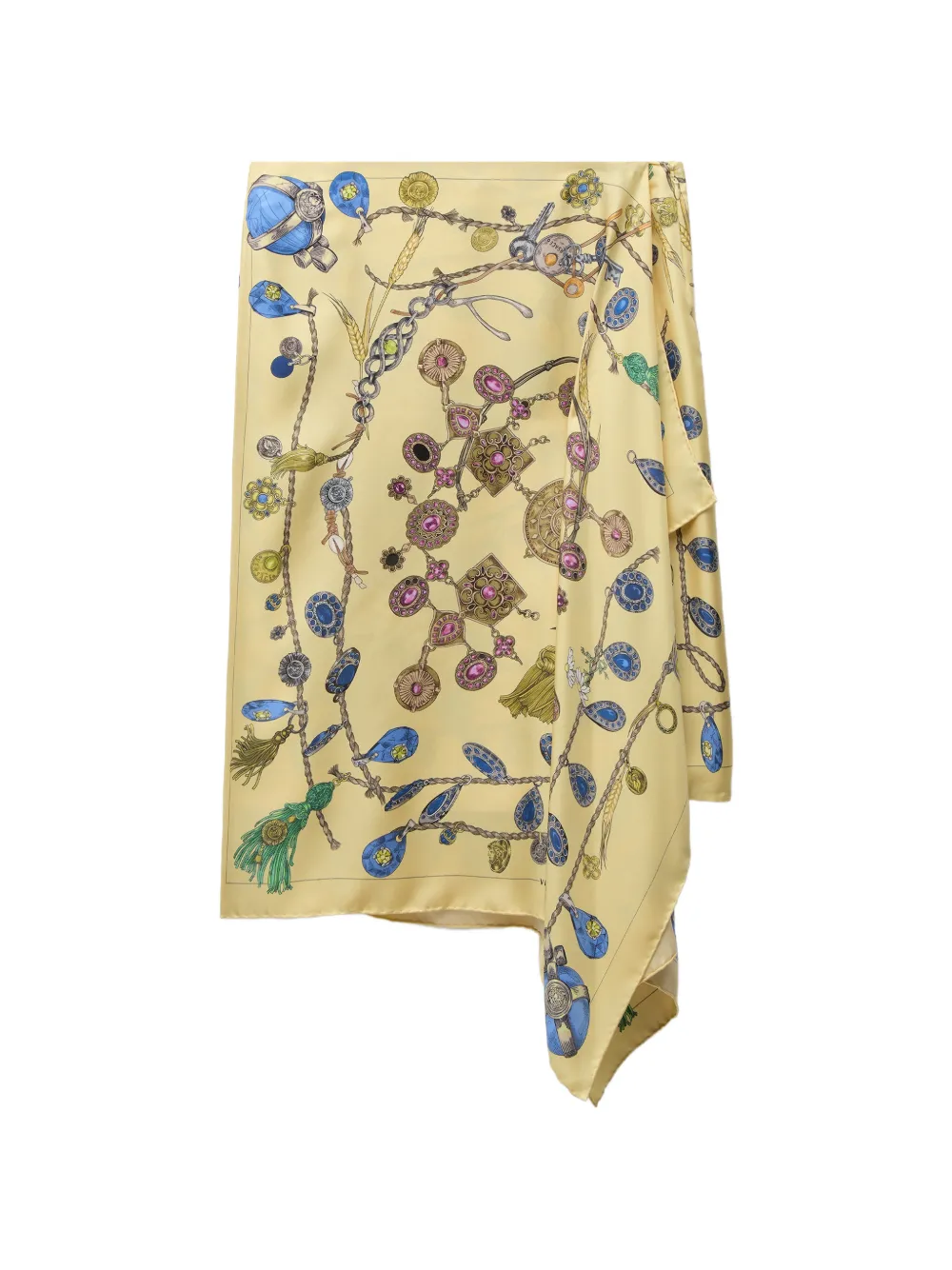 Versace Midi-rok met print Beige