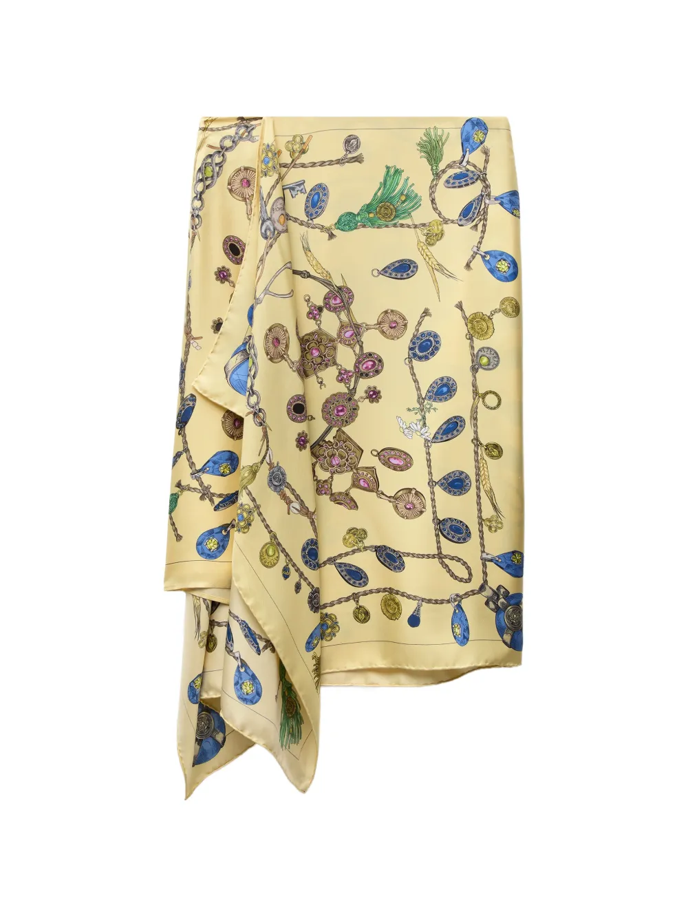 Versace printed midi skirt - Nude