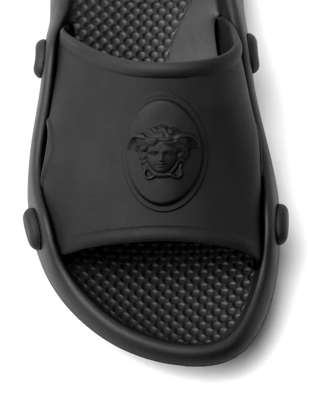 Versace Nettuno rubberen slippers Zwart