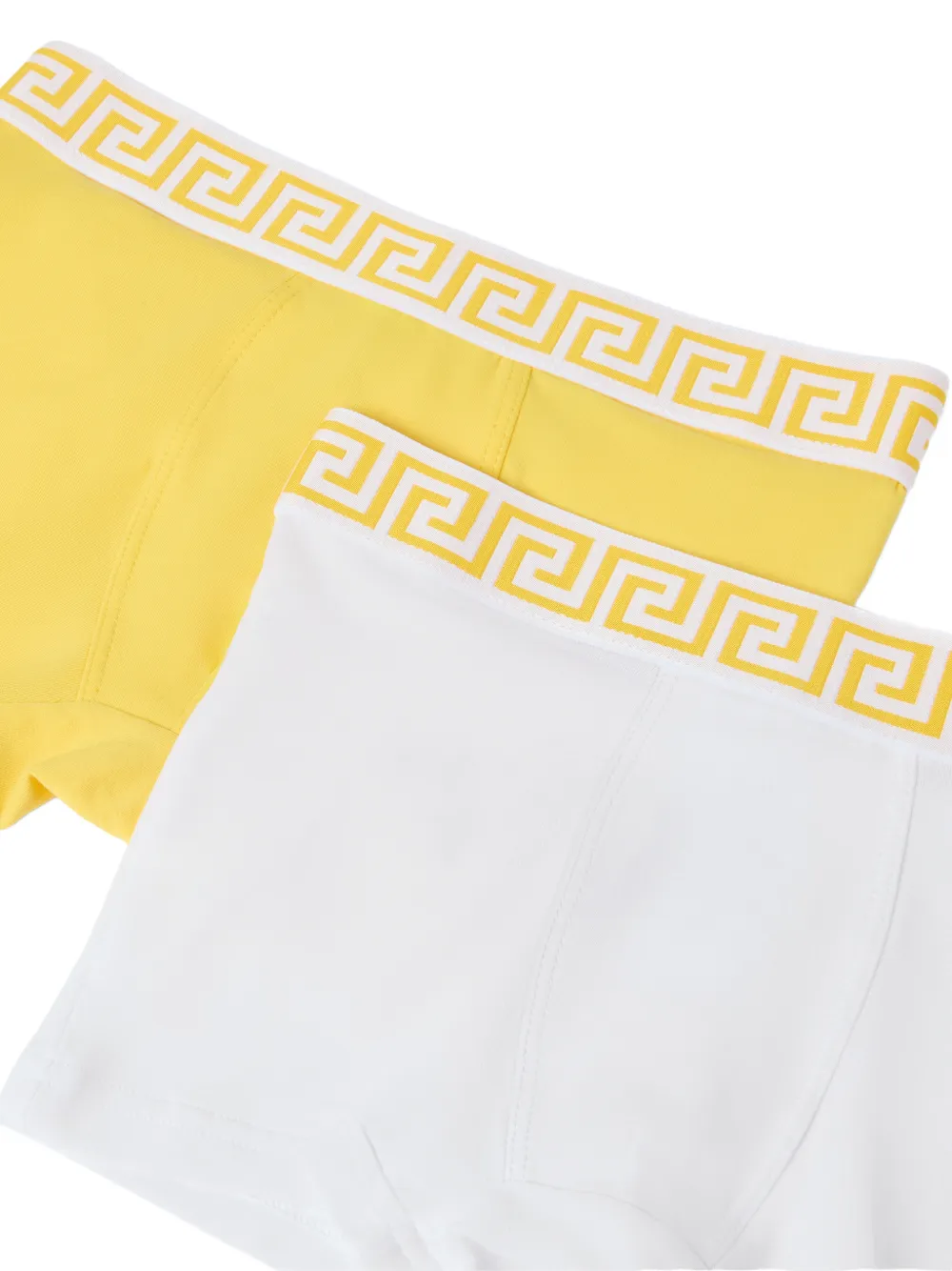 Versace Kids Twee katoenen jersey onderbroeken Wit