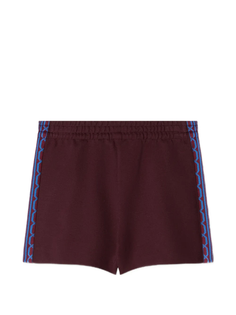 Versace Kids Jacquard shorts met geborduurd logo en Milano-stiksel Rood