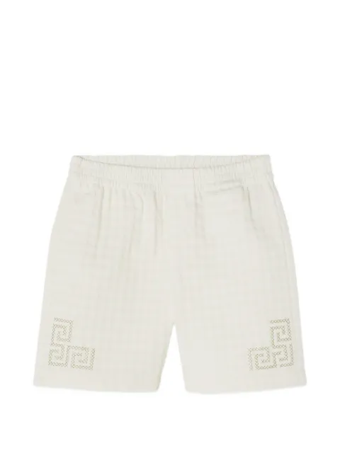 Versace Geruite katoenen shorts met jacquard