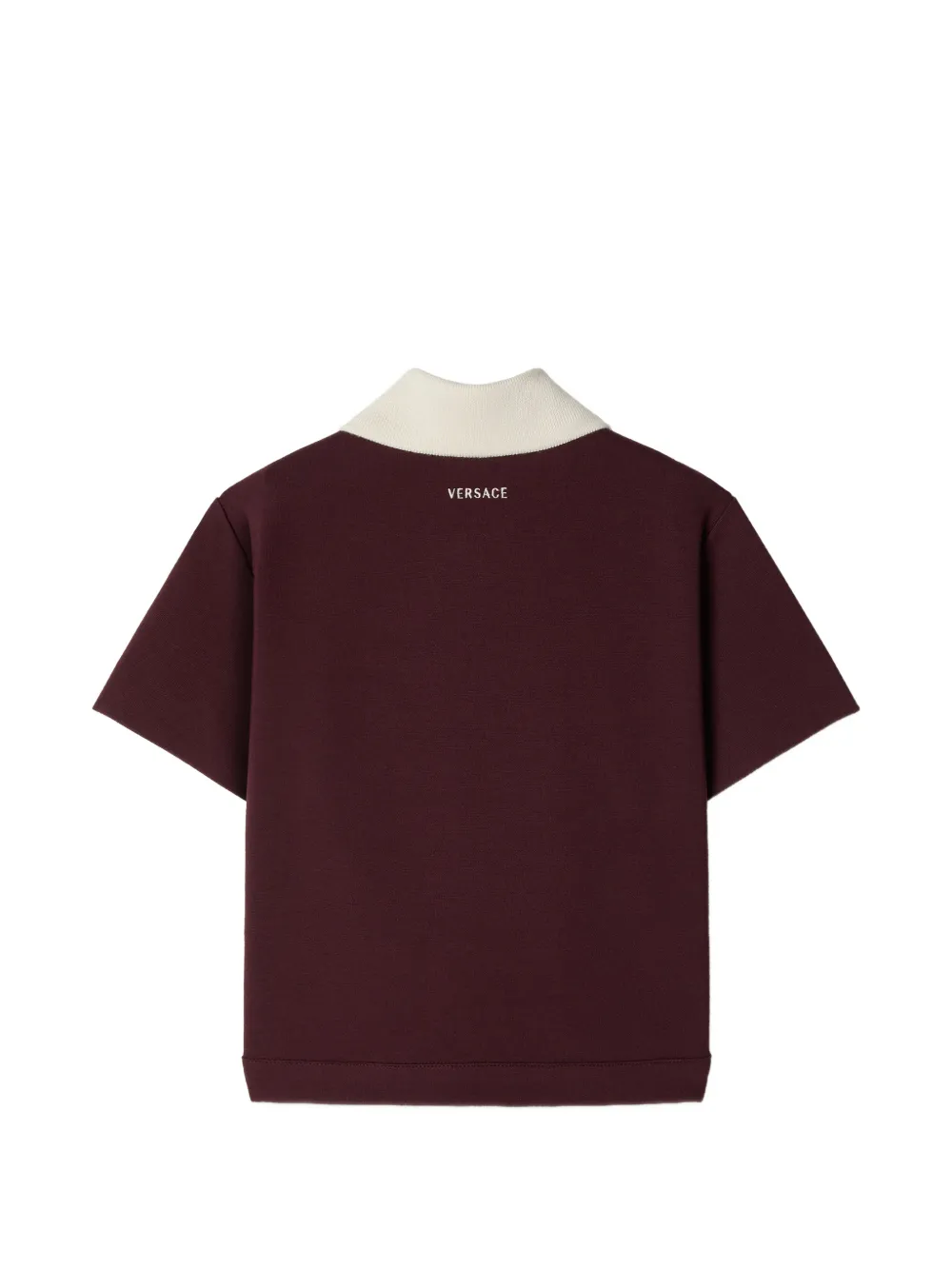 Versace Kids Jacquard shirt met geborduurd logo en Milano-stiksel Rood