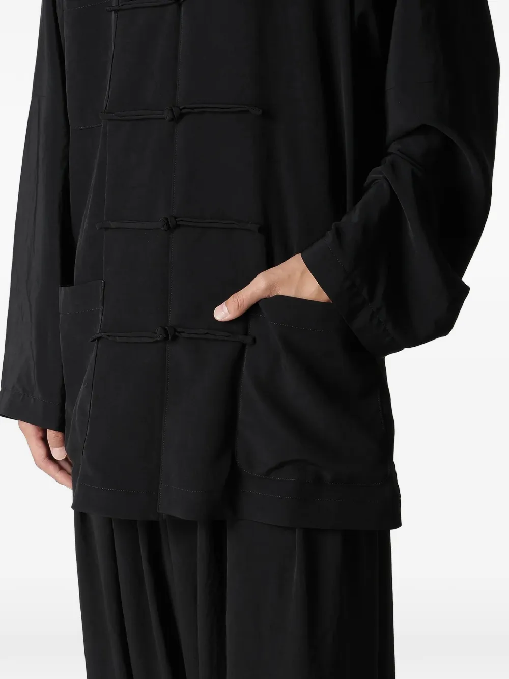  Yohji Yamamoto Knot Button Jacket - Black 