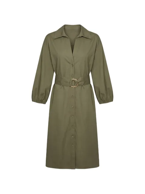 TWINSET belted buttoned midi dress