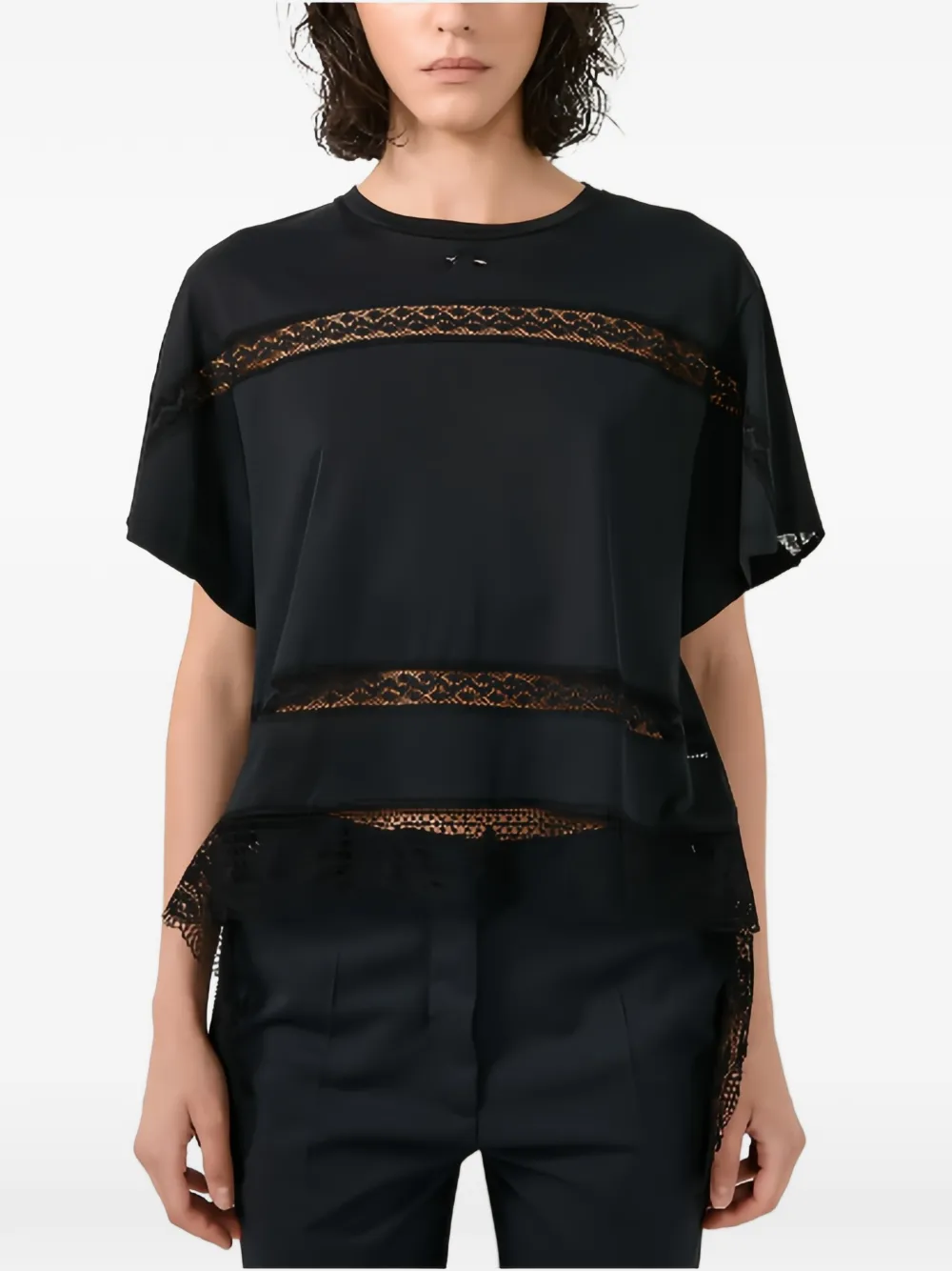 Barbara Bui lace T-shirt - Nero