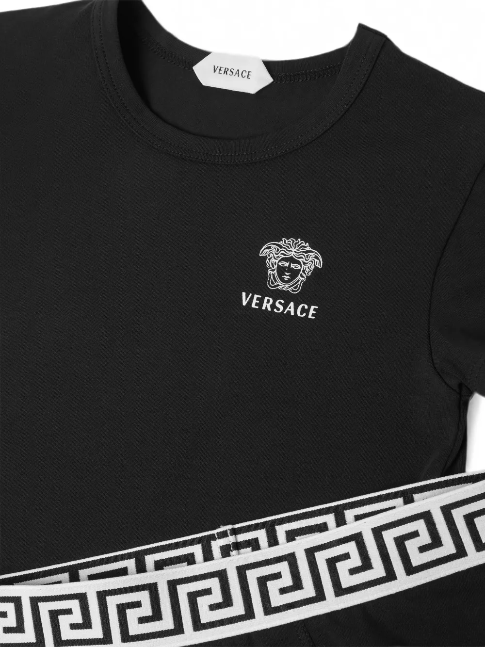 Versace Kids Twee katoenen-jersey boxershorts Zwart