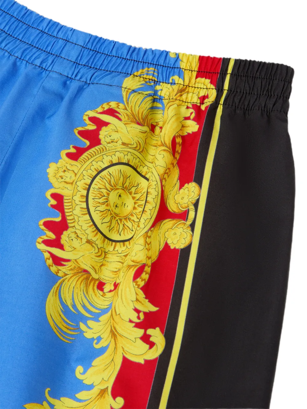 Versace Kids Katoenen popeline shorts met print Blauw