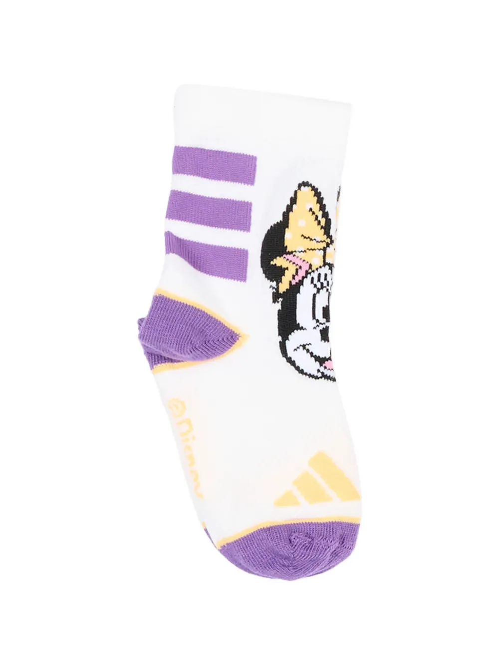 Adidas Kids Set De Tres Pares De Calcetines Minnie Mouse En Intarsia De Adidas Kids X Disney - Blanco 