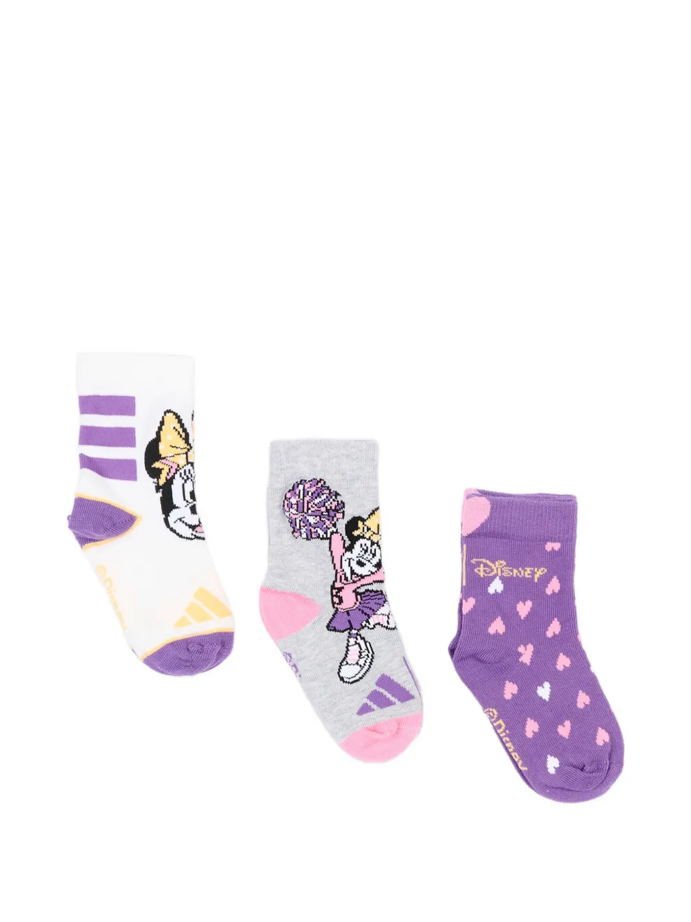 adidas Kids x Disney Calzini con intarsio Minnie Mouse (3 pezzi) - Bianco