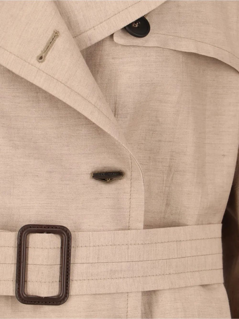 Tagliatore Bonny trenchcoat met dubbele rij knopen en ceintuur Beige