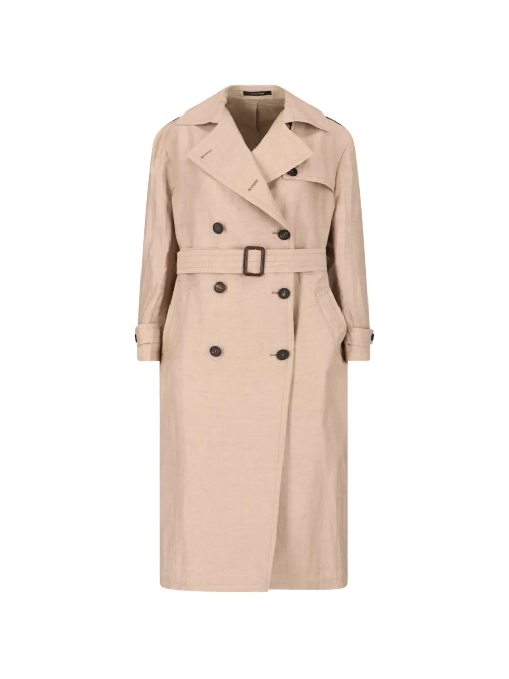 Tagliatore Bonny trenchcoat met dubbele rij knopen en ceintuur Beige