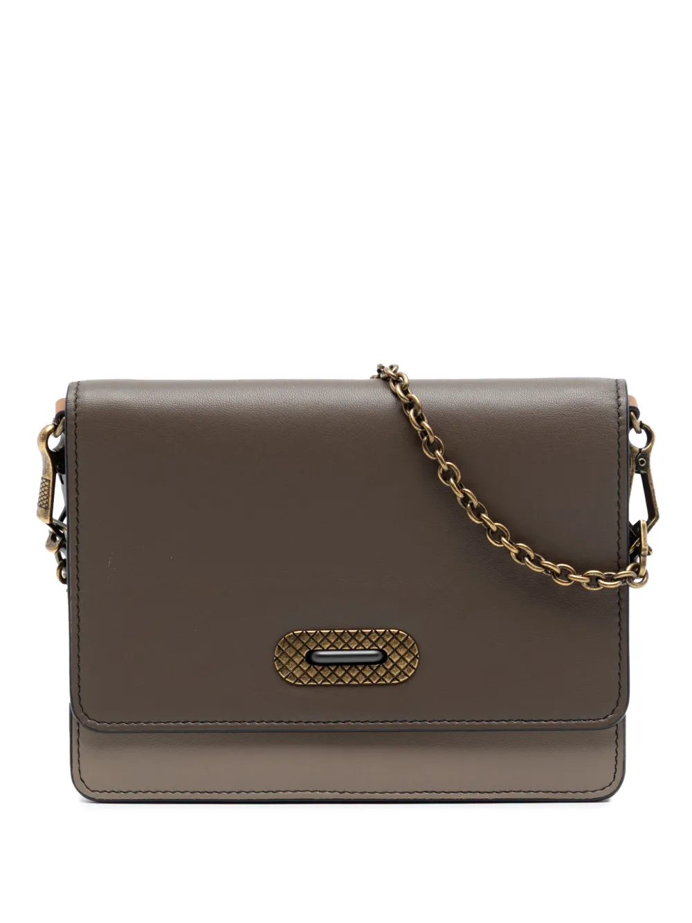 Bottega Veneta Pre-Owned 2012-2026 Bicolor Leather Wallet on Chain crossbody bag - Marrone