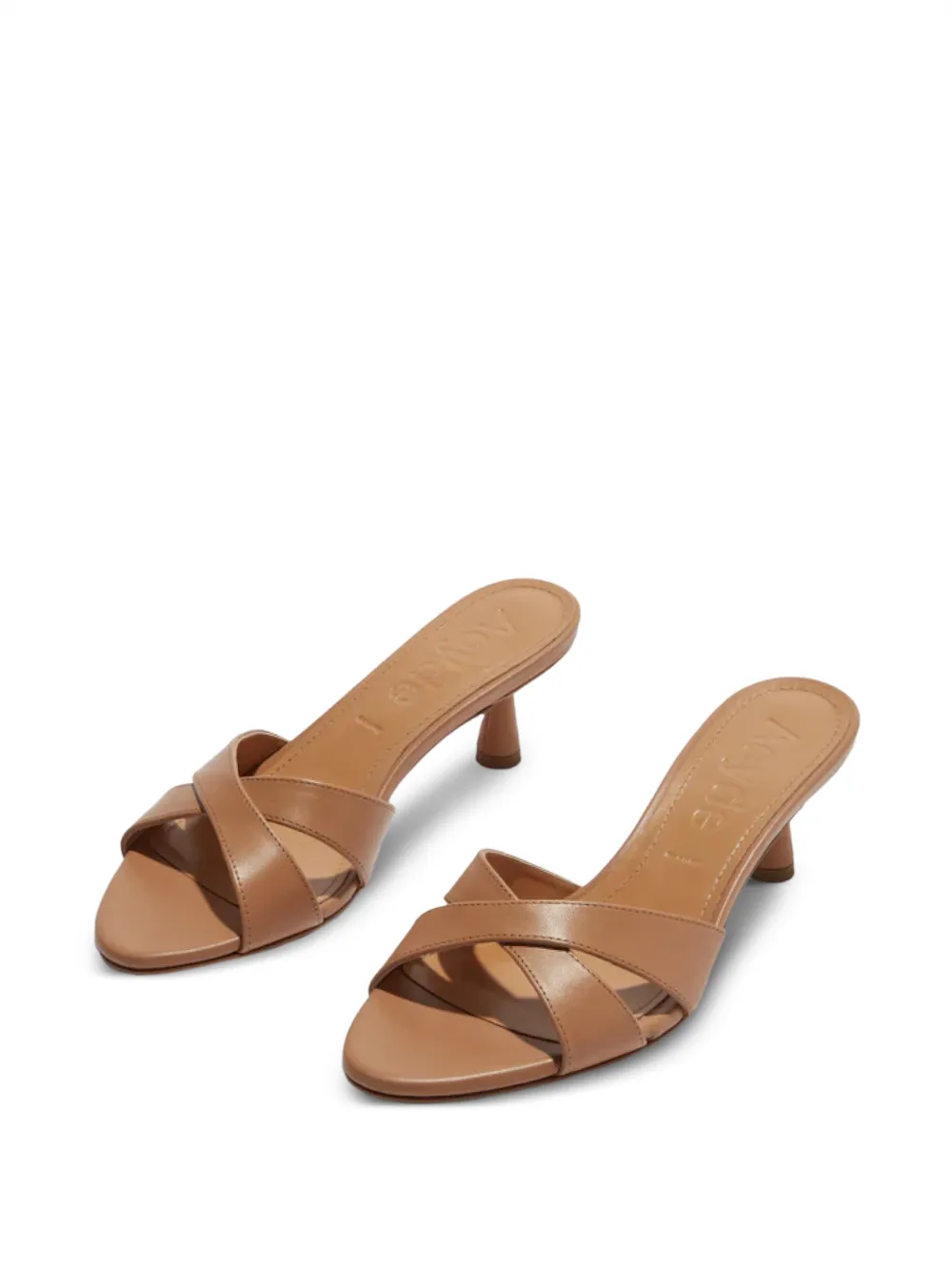 Aeyde Vero crossover leather sandals Beige