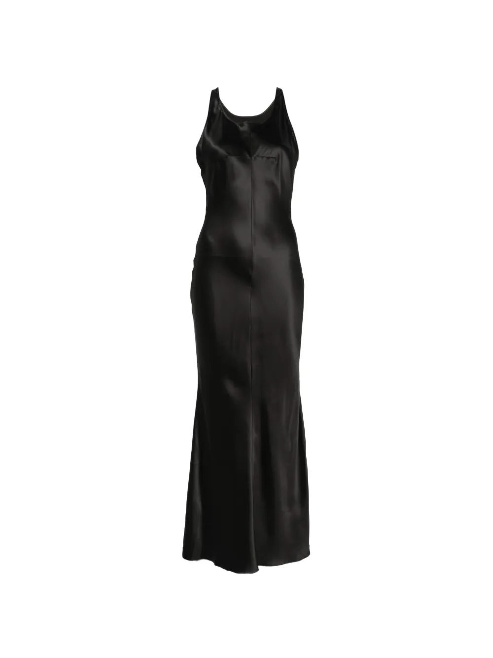 Matières Fécales satin maxi dress - Nero