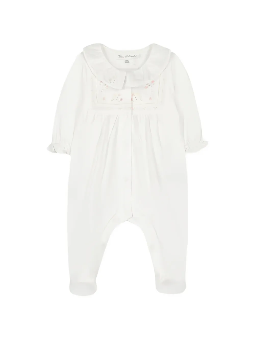 Tartine Et Chocolat ruffled floral-print pyjamas - White