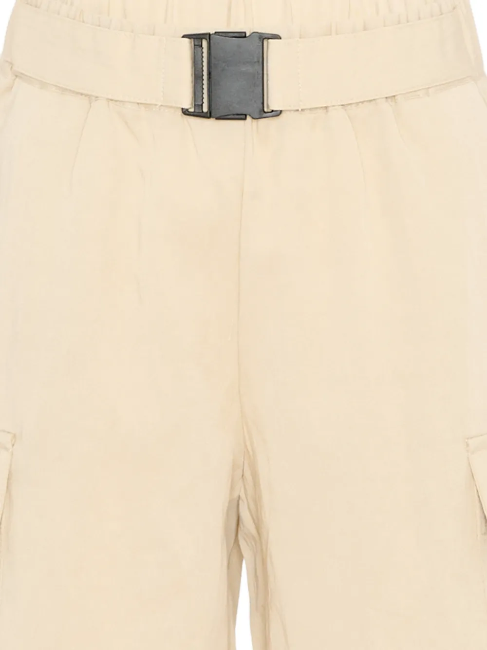 Just Cavalli Kids Cargo shorts met gesp en logoapplicatie Beige