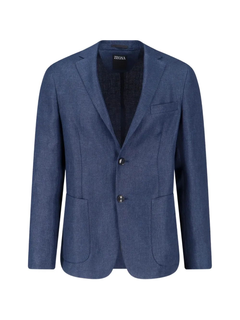 Zegna button single-breasted blazer - Blu