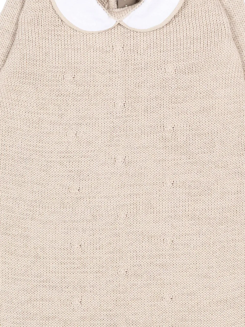 Little Bear Romper met contrasterende kraag Beige
